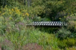 A photo of an upstate New York snowmobile bridge in the summertime